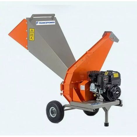 Broyeur de végétaux thermique 75 mm – Moteur LONCIN G200 – Cylindrée 196 cm3 – Capacité 3,5 m3/h – Coupe branches jusqu'à 6,5 cm