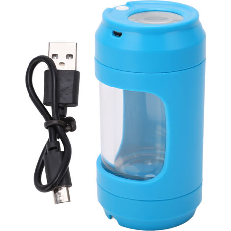 Broyeur d'Herbes Anti-Odeurs Multifonction - Moulin à Épices avec Éclairage LED et Fermeture Étanche Bleu