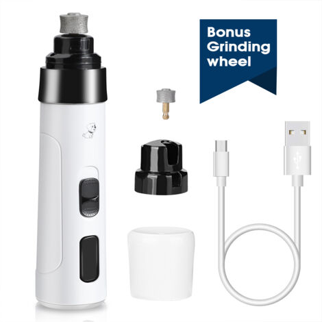 Broyeur d'Ongles pour Chiens et Chats, Lime à Griffes Électrique Silencieuse et Rechargeable USB