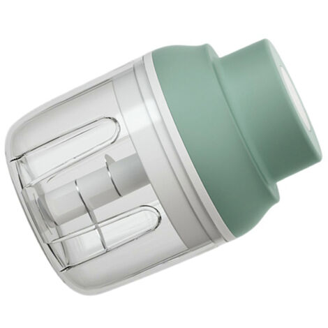 Broyeur Électrique à Garlic USB Rechargeable Sans Fil 3 Lames - Accessoire de Cuisine avec Bol PP/PC et Couteaux Inox pour Épices, Aliments et Compléments Infantiles - Vert