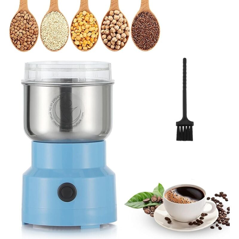 Gotrays - Broyeur multifonctionnel 200w 14500rpm moulin à grains machine à café ultra fine, broyeur à grains électrique portable 300ml, acier