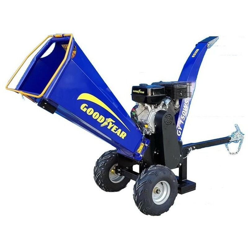 Goodyear - Broyeur végétaux thermique 15CV Branches ø 12cm Démarrage électrique