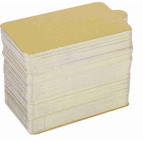Brrnoo Plaques à Gâteau en Papier, 100 Pièces Dorées, Convient pour Cupcakes, Biscuits et Pâtisseries, Grand Format Rectangle