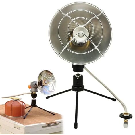 BRS-H23 Chauffage de tente de camping 1500W 2 en 1 Réchaud à gaz portable Brûleur de four à gaz Angle réglable Chauffage radiant au propane Réchauds de cuisson portables