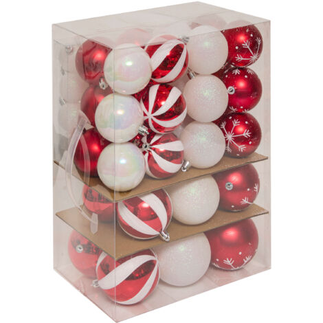 Bruchsichere Christbaumkugeln, 60 Stück