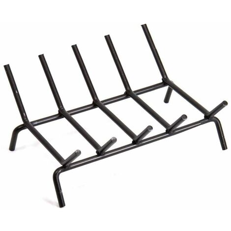 Brucialegna per camino caminetto in ferro pomelli ottone cm 40 x 30