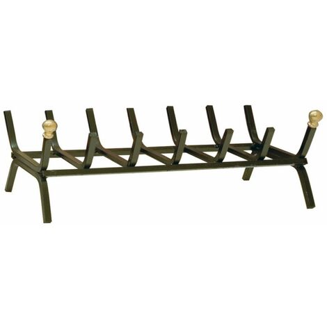 Griglia Brucialegna In Ferro Battuto 50x35cm | Con Pomi Ottone, Per Camino | Made In Italy - Foto 8