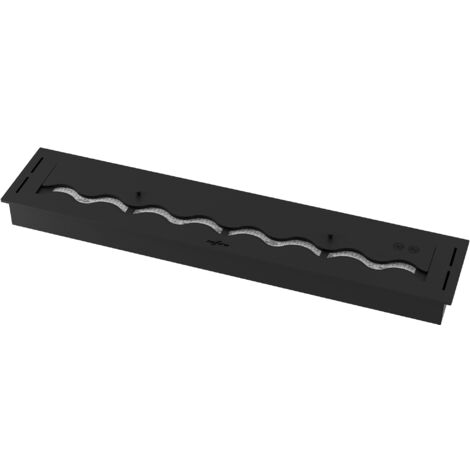 Bruciatore a Bioetanolo da Incasso 100x20x7,5 cm Black Burner 1000 Nero