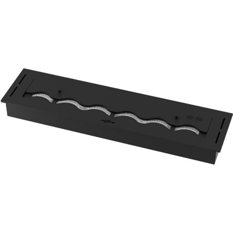 Bruciatore a Bioetanolo da Incasso 80x20x7,5 cm Black Burner 800 Nero