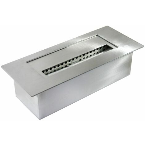 Bruciatore a Bioetanolo in Acciaio Inox serbatoio da incasso da 1,5 lt 30 cm