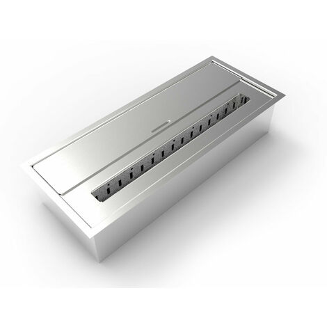 Bruciatore a Bioetanolo per Camini 45,7x18,7xH9,5 cm 3,5L in Acciaio Inox