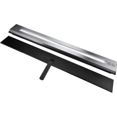 Bruciatore a Bioetanolo per Camini 90x11x5,3 cm 1,7 Litri Silver