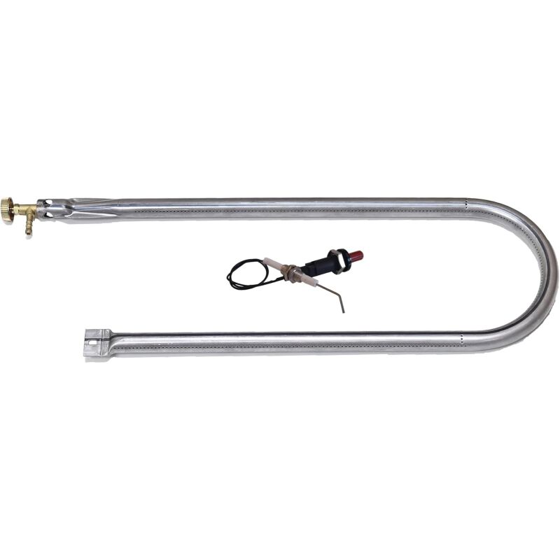 Hytama Tools - bruciatore a gas gpl cm 65X22 per barbecue pietra ollare e bistecchiera in ghisa f.b.