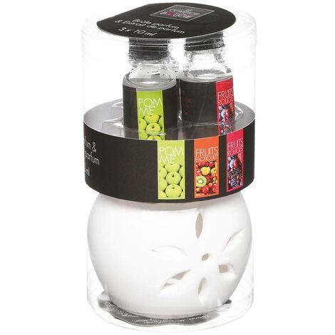 Bruciatore di profumo con 3 oli di frutta 10ml - Atmosphera créateur d'intérieur