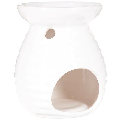 Bruciatore di profumo H12cm - Striato bianco - Atmosphera créateur d'intérieur