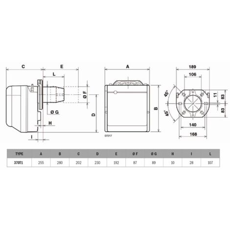 Bruciatore gasolio basso NOX Gulliver BGK1 - da 18 a 35 kW