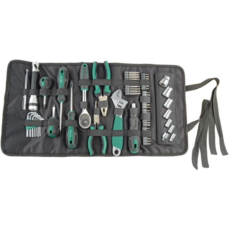 

Brüder Mannesmann Bolsa de rollo de herramientas de 65 piezas