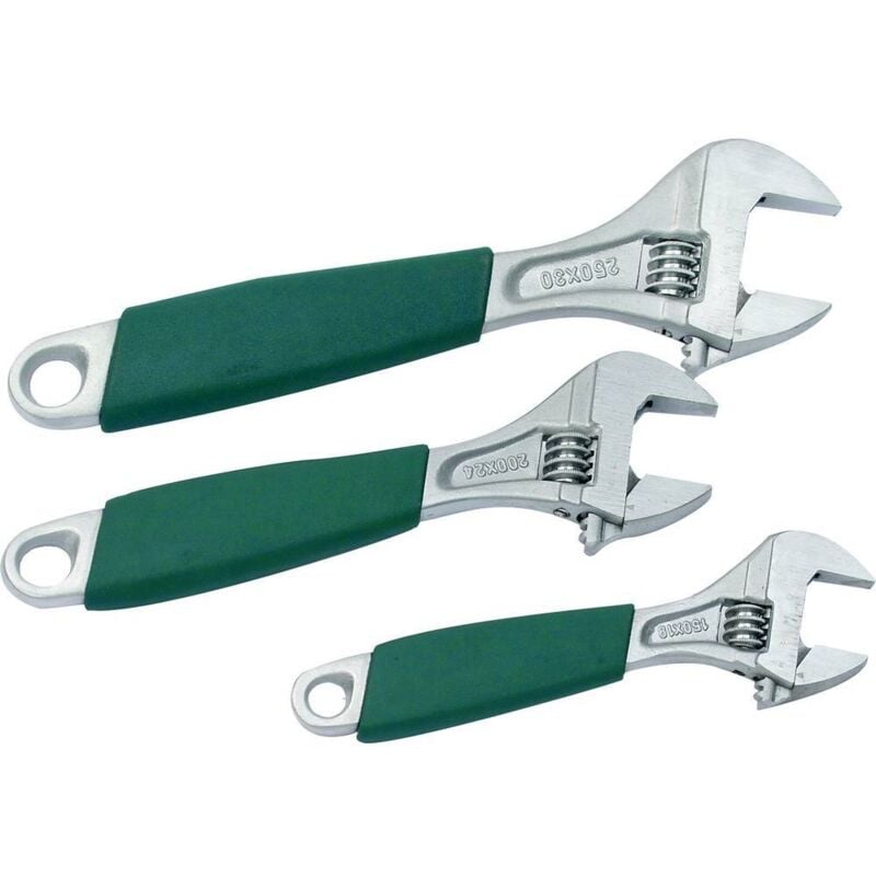 Brüder Mannesmann - M19880 Jeu de clés à molette 3 pièces Ouverture de clé (métrique) 18 - 30 mm