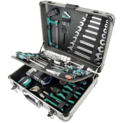 Brüder Mannesmann – Coffret multi-outils 133 pièces – Mallette robuste en aluminium – Outils certifiés VPA-GS pour travaux intensifs – Accessoires variés - Y934672