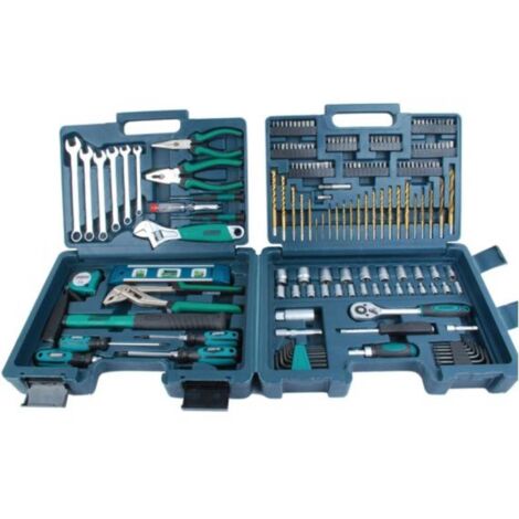 Brüder Mannesmann – Coffret multi-outils 29086 – 176 pièces en mallette plastique – Outils manuels pour bricolage – Testeur de tension certifié GS - S86323