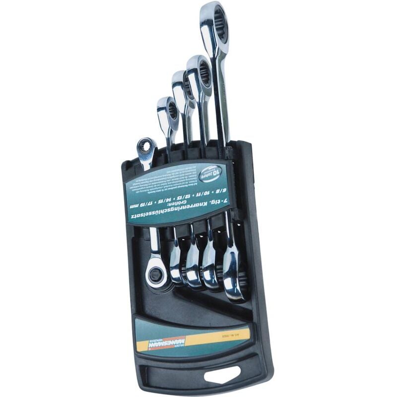 Brüder Mannesmann - M19828 Clé à cliquet 5 pièces Ouverture de clé (métrique) 6 - 19 mm