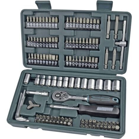 Brüder Mannesmann Kit di chiavi a bussola metrico 1/4 (6.3 mm) 130 parti M29166