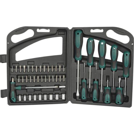 BRÜDER MANNESMANN KIT TOURNEVIS ET EMBOUTS POUR DOUILLE 47 PIÈCES