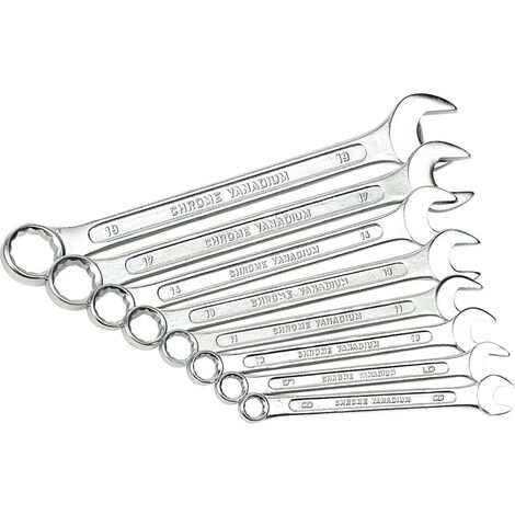 Brüder Mannesmann M  130-08DIN  Ring-Maulschlüssel-Satz 8teilig Schlüsselweite (Metrisch) 8 - 19 mm