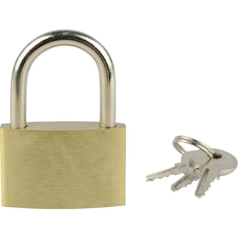 Brüder Mannesmann M  413-35 Vorhängeschloss 32 mm verschieden schließend   Goldgelb Schlüsselschloss