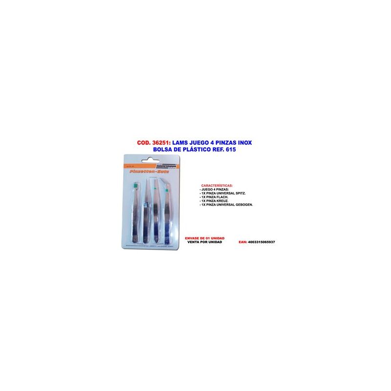 Image of Set di 4 pinze inox lams in sacchetto di plastica