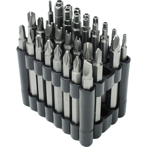Brüder Mannesmann M29732 Bit-Set 32teilig T-Profil mit Loch, Kreuzschlitz Phillips, Kreuzschlitz Po