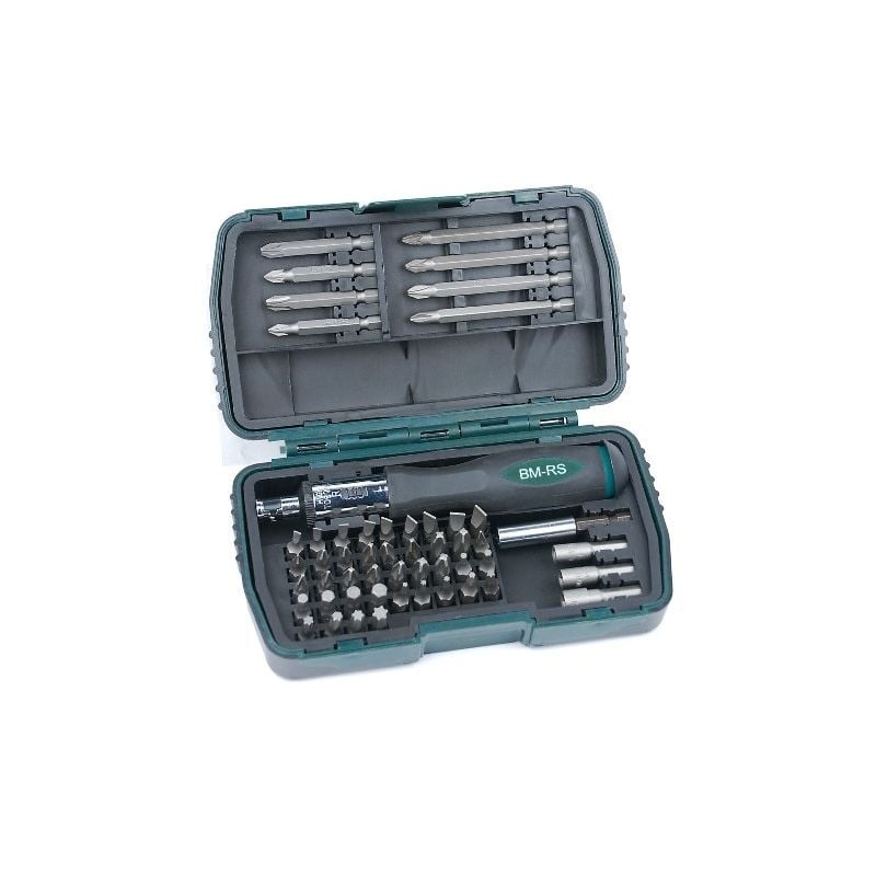 Brüder Mannesmann - kit de tournevis à cliquet avec embouts 53 pièces
