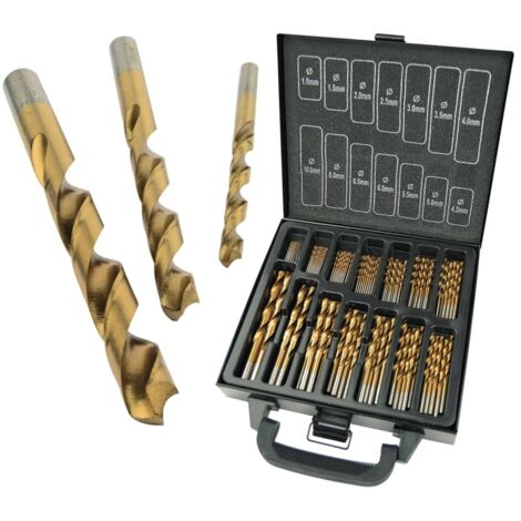 Brüder Mannesmann M54399 HSS Metall-Spiralbohrer-Set 99teilig 1 mm, 1.5 mm, 2 mm, 2.5 mm, 3 mm, 3.5