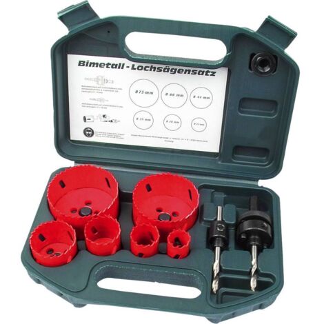 Brüder Mannesmann MAN 44100 Kit seghe a corona rosso 8 pezzi