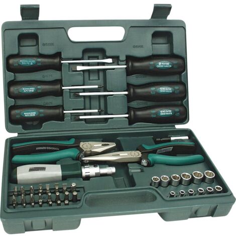 Brüder Mannesmann M29044 Kit utensili Elettricisti in custodia 45 parti