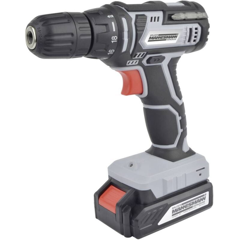 Brüder Mannesmann - Perceuse-visseuse sans fil M17680 20 v 1.3 Ah Li-Ion + batterie, + mallette