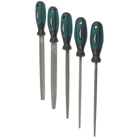 Brüder Mannesmann Set 5 Lime da Ferro da Mazzo 200 mm 61006