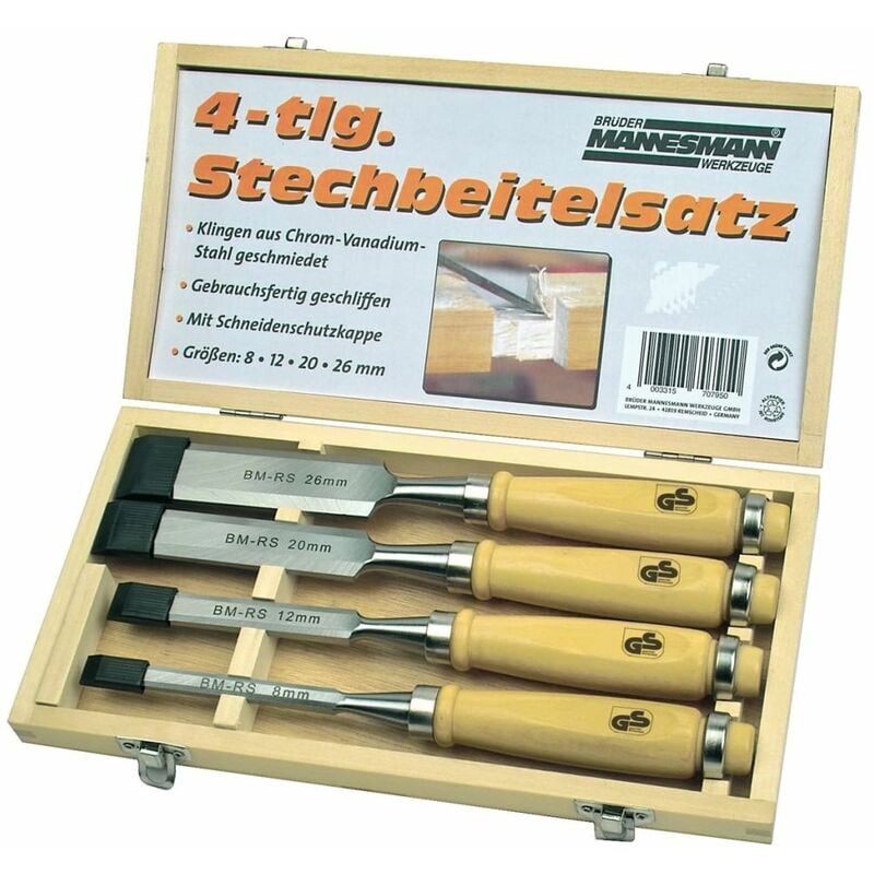 

Brüder Mannesmann Set de formones 4 piezas 66104