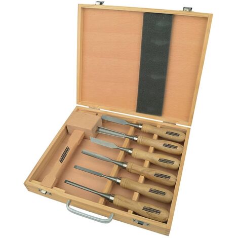 main image of "Brüder Mannesmann Set de herramientas para tallar madera 7 pzas 66107"