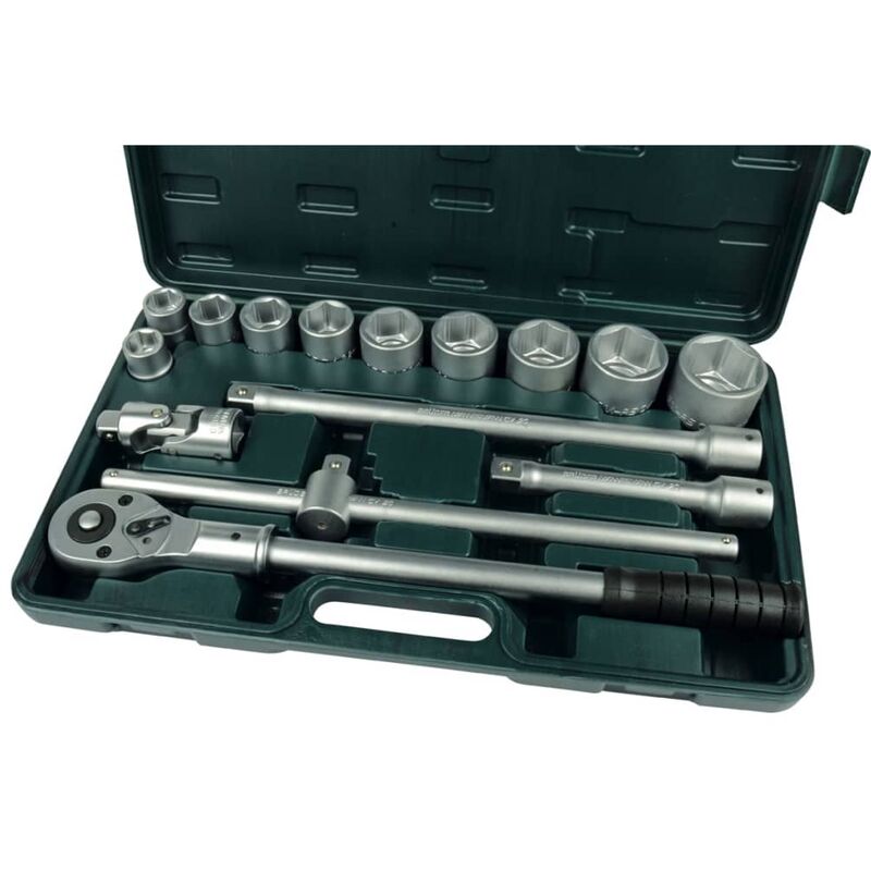 

Brüder Mannesmann Set de llaves de vaso y trinquete 15 pzas. 3/4' 2065