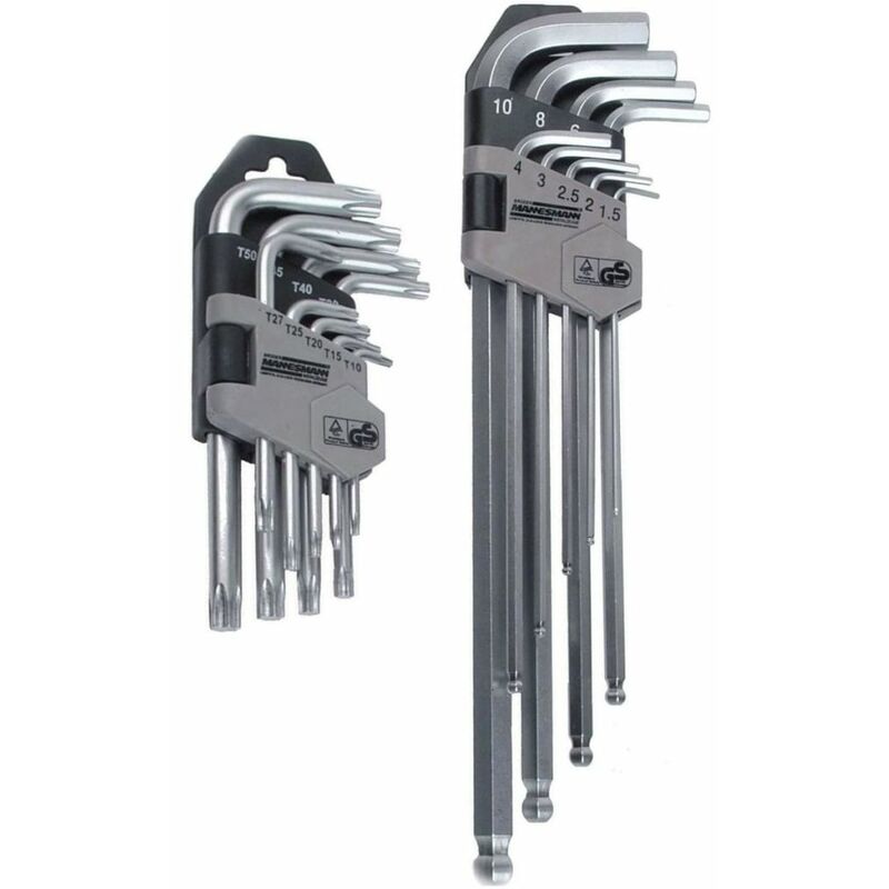 

Bh Design - Brüder Mannesmann Set de llaves Torx y hexagonales 18 unidades 18170