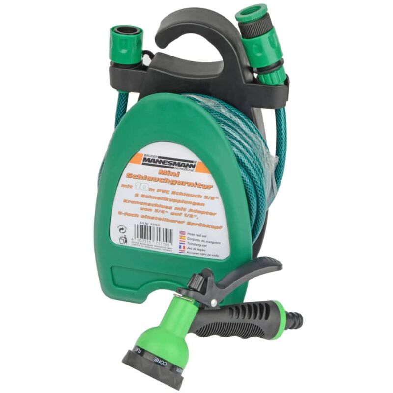 

Set de manguera de jardín mini 10 m - Verde - Brüder Mannesmann
