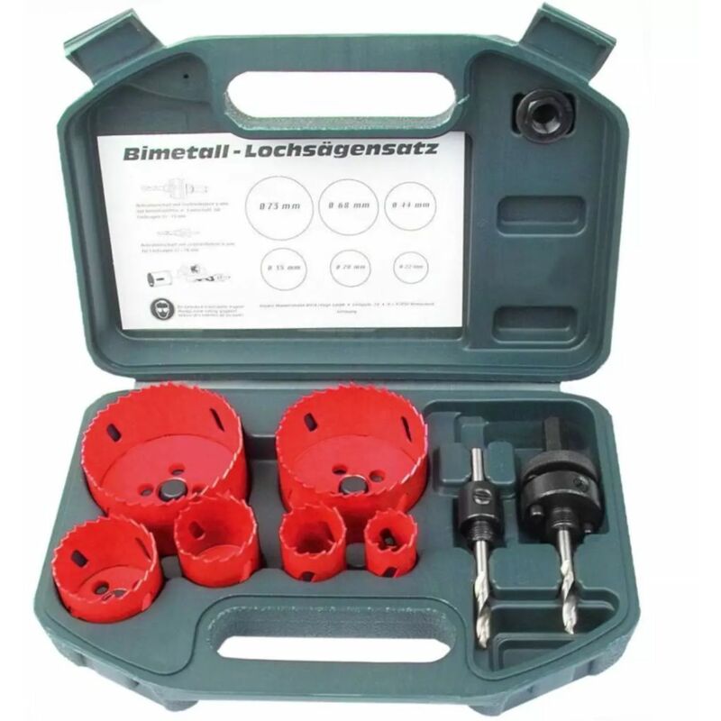 

Brüder Mannesmann Set de sierra de corona 8 uds HSS 44100