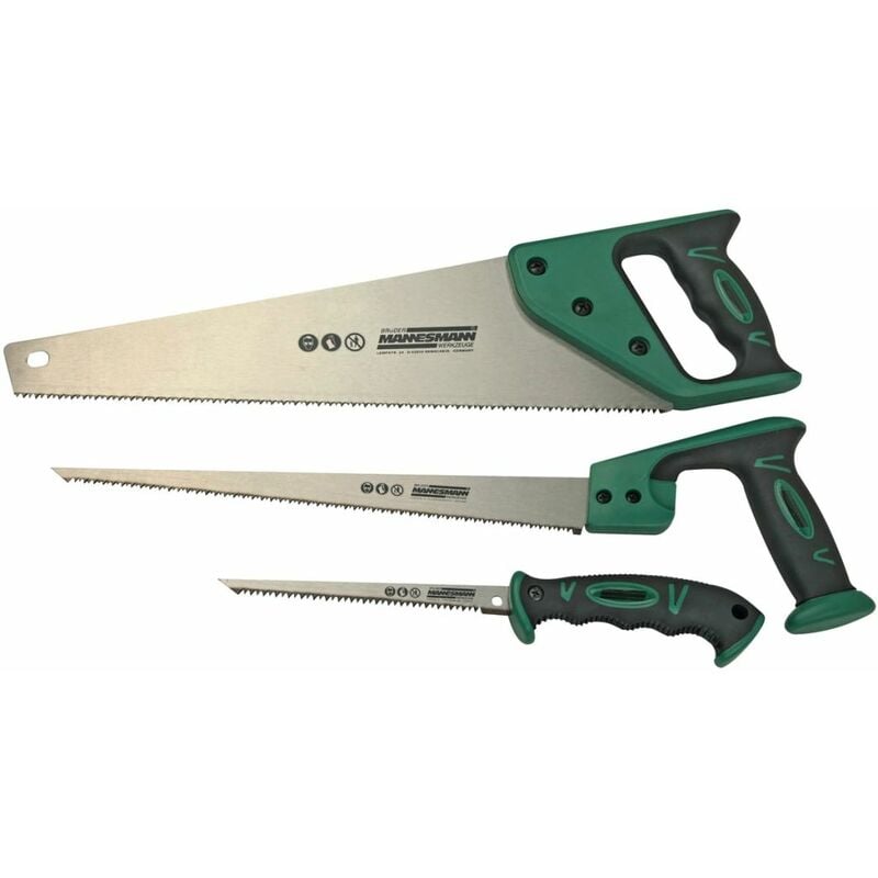 

Brüder Mannesmann Set de sierras de acero 3 piezas 30115