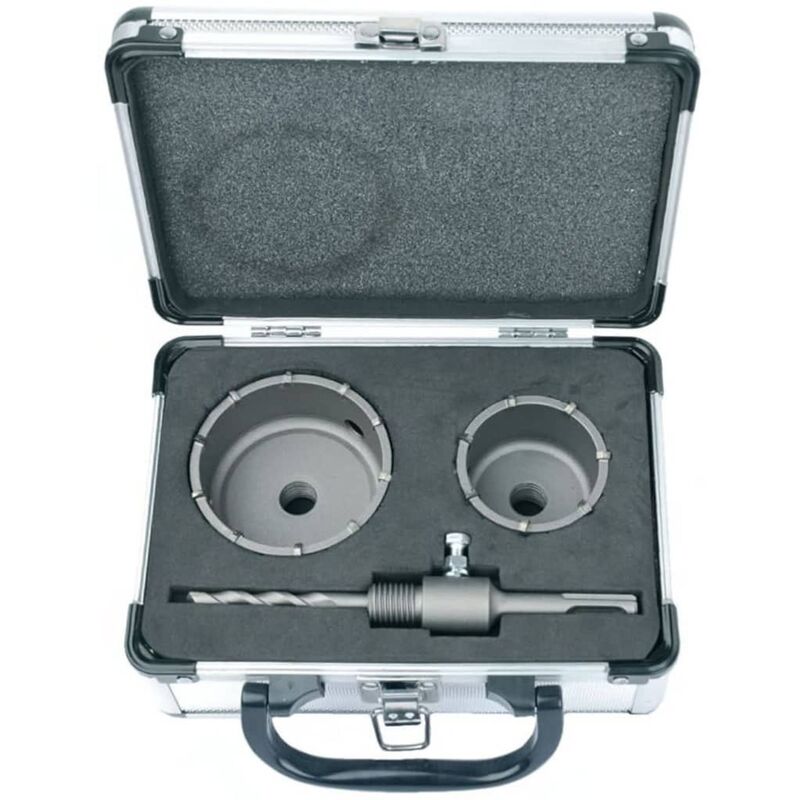 

Br � Der Mannesmann - Brüder Mannesmann Set para sierra de corona 4 piezas 44230 - Gris