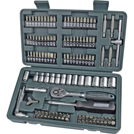 Brüder Mannesmann Steckschlüsselsatz metrisch 1/4 (6.3 mm) 130teilig 29166