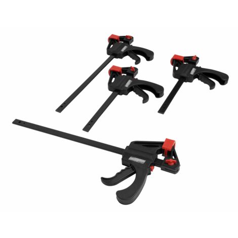 BRÜDER MANNESMANN WERKZEUGE M90304 LOT DE 4 SERRE-JOINT SERRAGE RAPIDE UNIVERSELS