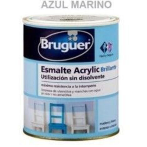 Bruguer Acrylic Multisuperficie Esmalte al agua Brillante Azul Marino 250 ml