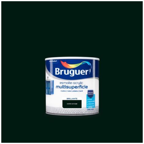 Bruguer Acrylic Multisuperficie Esmalte al agua Brillante Verde Carruajes  250 ml