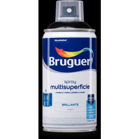 Bruguer Acrylic Multisuperficie Esmalte al agua en Spray Brillante Negro 300 ml
